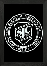 SJC Custom Drums Logo Framed