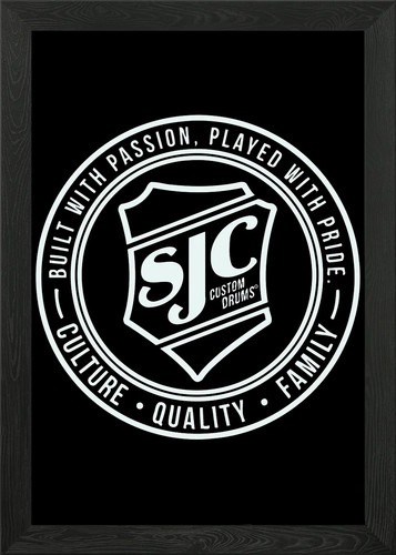 Sjc custom drums logo framed - sjc,