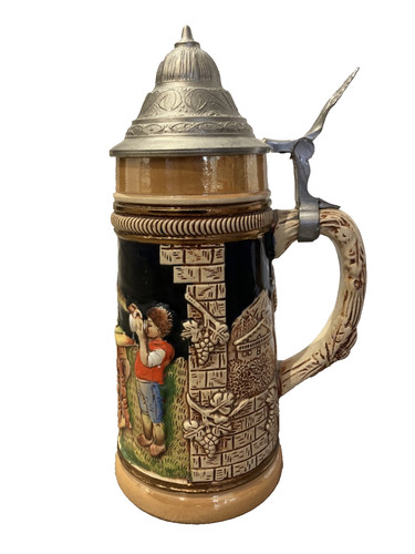 German beer stein metal - beer,