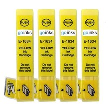 4 Yellow Ink Cartridges non-OEM to replace T1634 (16XL) Compatible for Printers