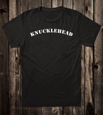 T Shirt 100% Cotton Black Novelty Biker Motorcycle Chopper Tattoo Knucklehead