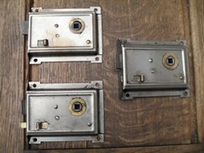 1 of 3 Antique door rim locks old Art Deco box lock rim latch door locks 15C