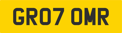Groomer van number plate - van, gr07