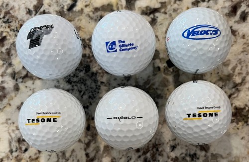 Six logo golf - balls-, various