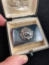 Vintage Silver 925 buckle Applied Thai Demon Niello Backing 21g