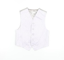 BHS Boys White Waistcoat, 9-10