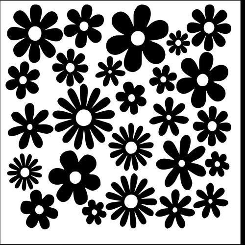 Groovy flowers vinyl decal - vinyl,