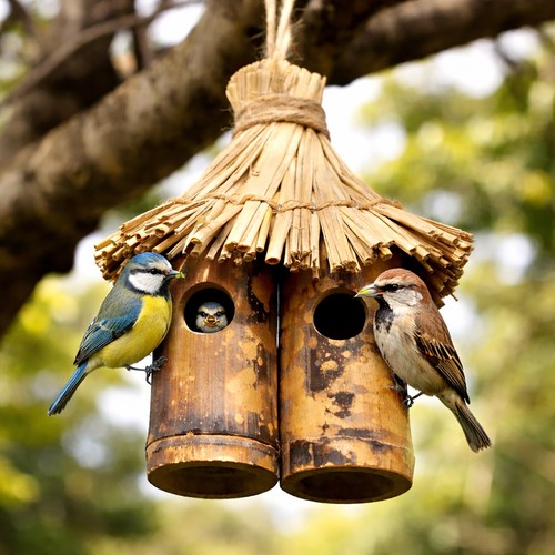 Wild bird house - bird, wall
