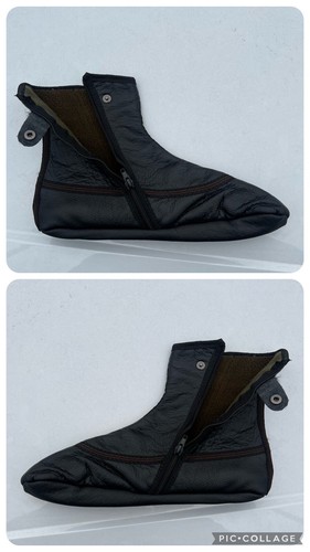 Leather socks with fleece - leather,