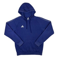 ADIDAS Classic Embroidered Mini Logo Navy Blue Pullover Hoodie Medium