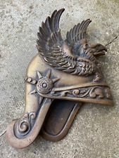 old Wall Hanging Warrior Soldier Winged Eagle Roman Helmet Metal Wall Plaque