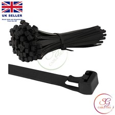 Releasable /Reusable Cable Ties 7.6mm Black Natural Coloured Nylon Zip Tie Wraps