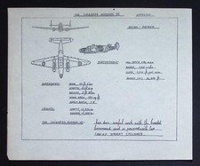 Original WWII Aircraft Recognition Drawing – Lockheed Hudson III Reconnaissance
