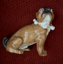 Antique Victorian Seated Pug