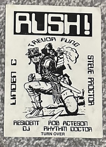 Rush rave flyer early 1989 - rave,