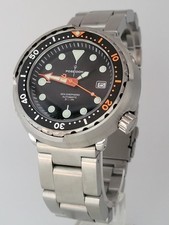 New POSEIDON Heavy Black 'Tuna' Divers Watch 30ATM (SEIKO TMI) NH35 Auto Movt