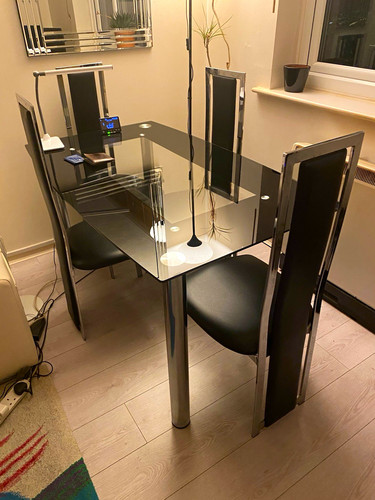 Italian glass dining - glass, table