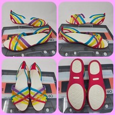 Crocs huarache womens size 7 jelly strappy sandals rainbow shoes eu 39 us 9