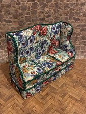 Dolls House 1/12 Scale Miniature Vintage Retro Floral Sofa Settee Couch