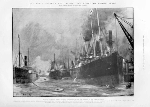 Original old antique print - old,