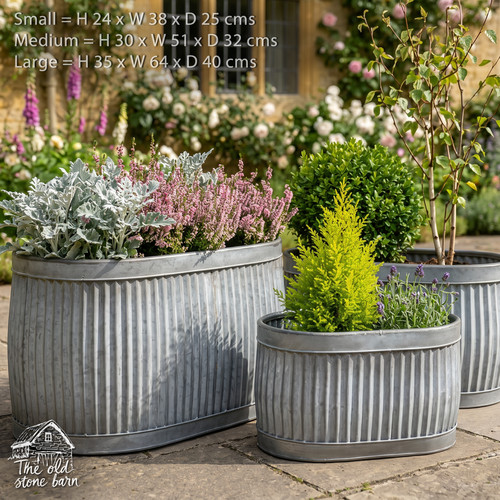 Oval galvanised metal - oval,
