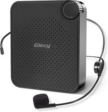 Giecy Amplifier Portable Hands-Free PA with 15W 1800mah Rechargeable Battery Mic