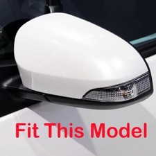 Left Passenger Side Wing Door Mirror Cover Cap White For Toyota Yaris 2012-2020