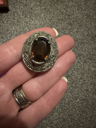 Vintage silver brooch with - vintage,