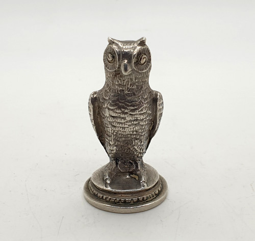 Spanish 915 solid silver owl - silver,