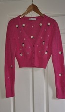 Zara Dark Pink Flowers Knitted