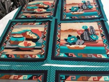 VIP CRANSTON PRINT WORKS  Pillow Panels Desert Cactus Pottery Southwest