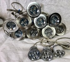 LED Tri-colour Low Voltage Ceiling Downlight Light Fittings x 12, MR16, RJ45