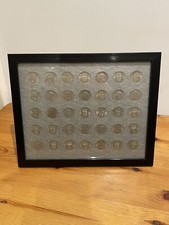 Pre Decimal Coin Display Frame For One Shilling 35 Slots Collection Rare