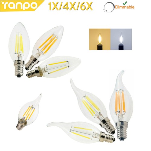 Dimmable e14 c35 led filament - dimmable,