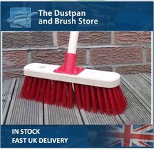 11" Stiff Yard Brush Red PVC