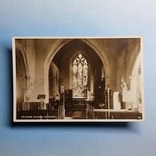Felpham Postcard C1930 Real Photo West Sussex Local Parish Church Interior