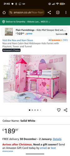 Kids cabin bed with slide - kids,
