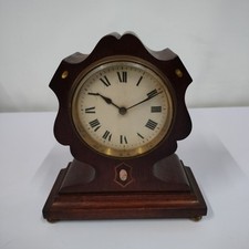 Vintage French Wooden Mantel Clock