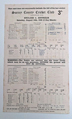 Rare famous 1948 oval test - rare,