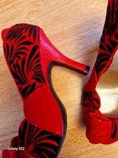 Ruby Shoo Harper  Red Womens Uk 5 Pin Up Heels Retro Rockabilly Shoes