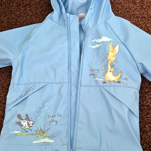 Peter rabbit blue hooded - hooded, lined