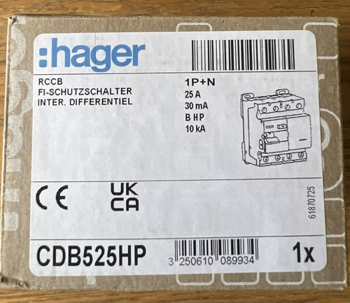 Hager cdb525hp rccb 25a - hager,