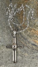 Large 835 Silver Cross Pendant