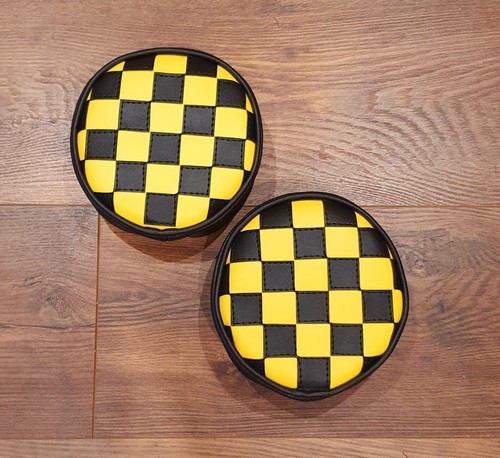 Black yellow check spot - 6",