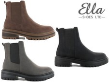 Ladies Ella Chelsea Boots Faux