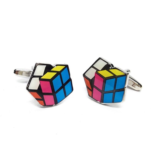 Puzzle cube cufflinks - puzzle,