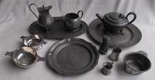 Job Lot of Pewter Plates etc 5 Kg Scrap