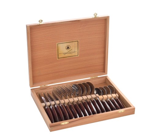Laguiole piece wood cutlery - laguiole, 16-piece