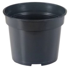 Black plastic plant - black, small