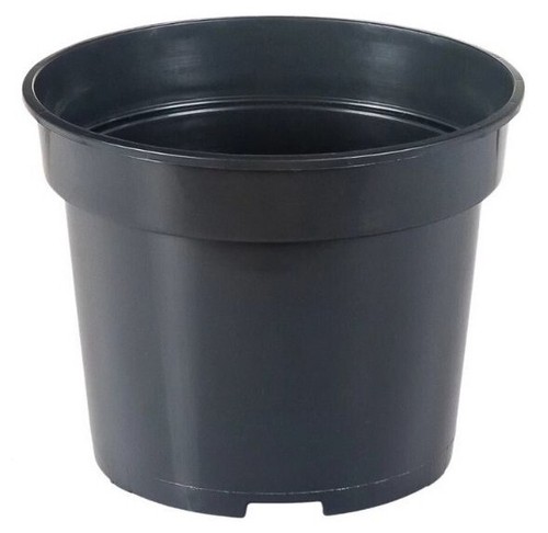 Black plastic plant pots small - plastic,